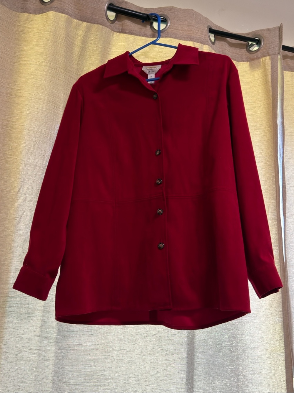 Talbots Deep Red Button-Front Jacket